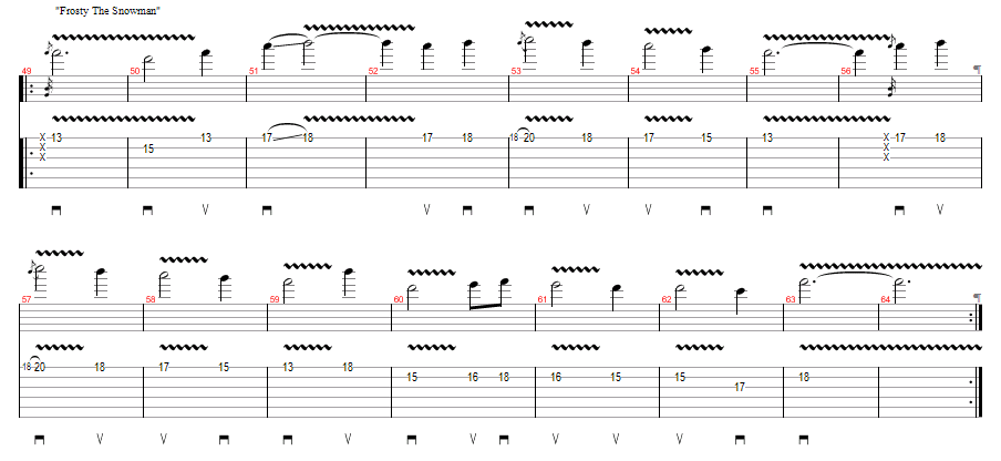 Tablature for A Metal Christmas - Part 3