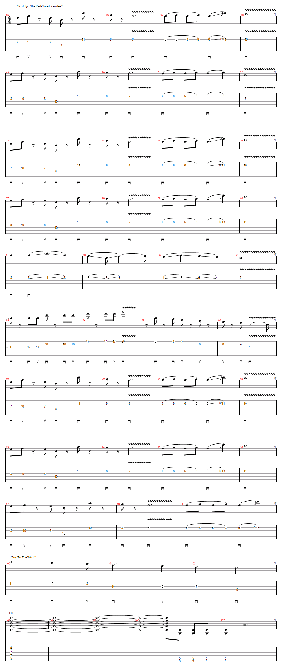 Tablature for A Metal Christmas - Part 4