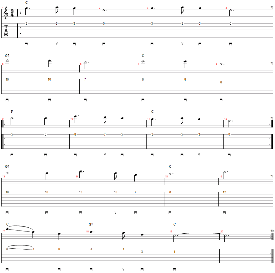 Tablature for Simple Christmas - Silent Night (Performance)