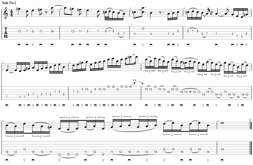Tablature for Improving Your Phrasing - Demo No.1