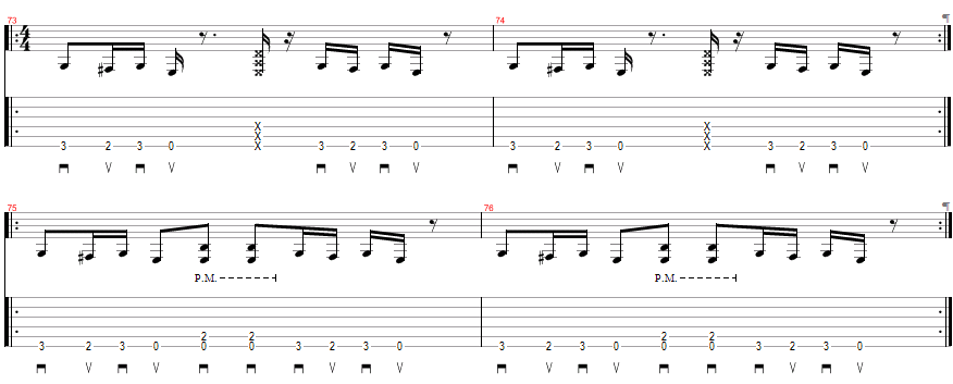 Tablature for Carol of the Bells/God Rest - Part 4